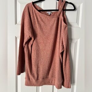 White Burch size Lg off the shoulder top.